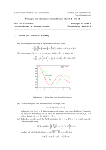 ¨Ubungen zur Modernen Theoretischen Physik I SS 14 Lösungen zu