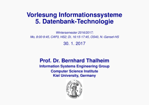 Vorlesung Informationssysteme 5. Datenbank