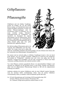 Giftpflanzen- Pflanzengifte