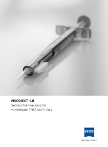 VISCOJECT 1.8 Gebrauchsanweisung für monofokale
