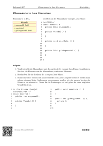 Klassenkarte in Java übersetzen
