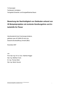 Bewertung der Nachhaltigkeit von Gebäuden anhand von 20