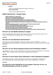 MySQL-Datenbanken