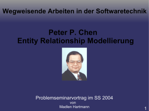Peter P. Chen Entity Relationship Modellierung