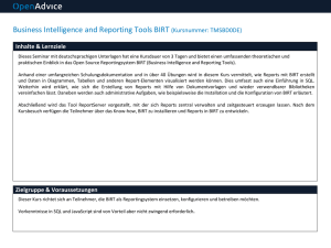Business Intelligence and Reporting Tools BIRT