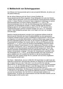 Quarzkochbuch - Messtechnik von Schwingquarzen