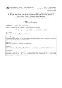 Musterlösung - am Institut für Theoretische Informatik, Algorithmik II