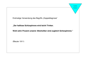 Erstmalige Verwendung des Begriffs „Doppeldiagnose“ „Der