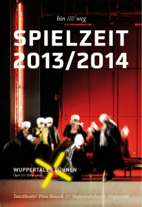 spielzeit 2013/2014 - Wuppertaler Bühnen