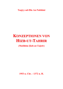 KONZEPTIONEN VON HIZB -UT