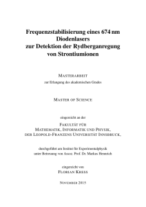 - Quantum Optics and Spectroscopy