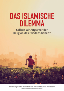 Das islamische Dilemma - Ahmadiyya Muslim Jamaat Deutschland