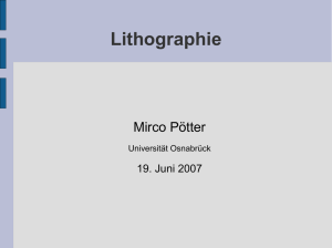 Lithographie - Universität Osnabrück