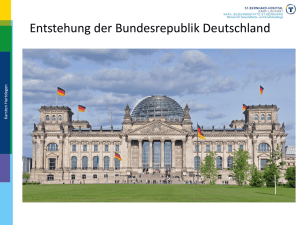 Entstehung der Bundesrepublik Deutschland - St. Bernhard