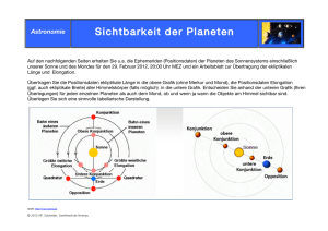 Sichtbarkeit der Planeten