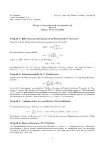 Beispiel 1: Teilchenzahlschwankung im groÿkanonischen Ensemble