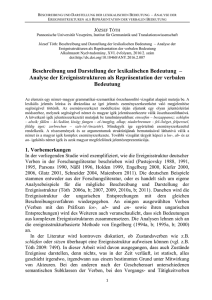 Beschreibung und Darstellung der lexikalischen Bedeutung