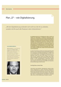 Plan „D“ – wie Digitalisierung.