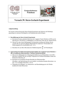 Versuch 39: Stern-Gerlach-Experiment