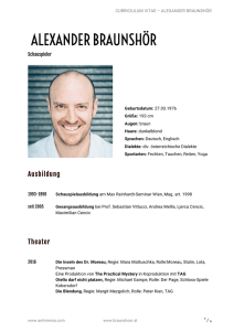 Curriculum Vitae - Alexander Braunshör