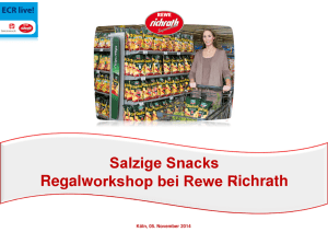 Salzige Snacks Regalworkshop bei Rewe Richrath