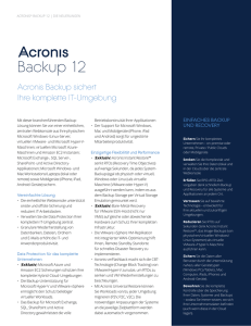 Acronis Backup Cloud Datenblatt