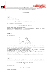 ¨Ubungsblatt IV Aufgabe 1: Betrachten Sie die Gleichung −ϵy + b