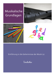 Musikalische Grundlagen - Städtischen Sekundarschule