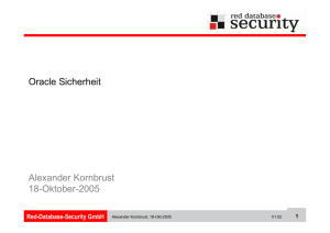 Oracle Sicherheit - Red-Database