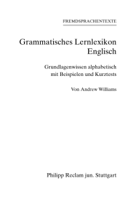 Grammatisches Lernlexikon Englisch