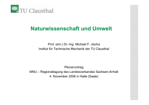 Umwelt und Naturwissenschaften