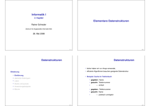 Datenstrukturen - Zentrum für Angewandte Informatik der Universität