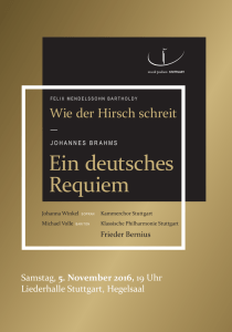 Ein deutsches Requiem - Musik Podium Stuttgart