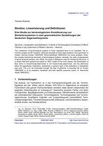 Struktur, Linearisierung und Definitionen - trans-kom