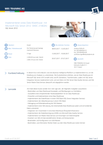 Implementieren eines Data Warehouse mit Microsoft SQL Server 2012