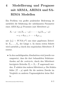 4 Modellierung und Prognose mit ARMA, ARIMA und SA