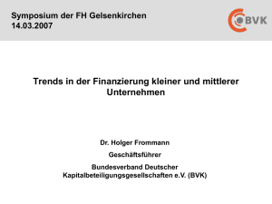 Trends in der Finanzierung kleiner und mittlerer Unternehmen