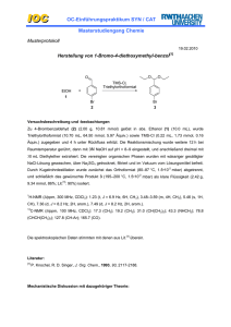 OC-Einführungspraktikum SYN / CAT Masterstudiengang Chemie
