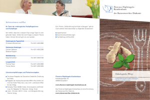 Onkologische Pflege Informationen und Rat - Florence