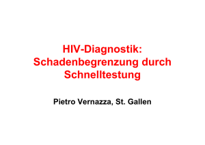 HIV-Diagnostik: Schadenbegrenzung durch Schnelltestung