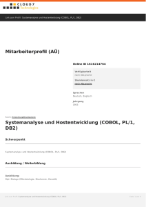 Systemanalyse und Hostentwicklung (COBOL, PL/1, DB2)