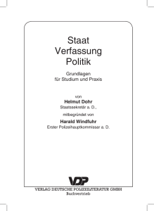 Staat Verfassung Politik - Verlag Deutsche Polizeiliteratur GmbH