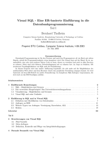 Visual SQL - Eine ER-basierte Einführung in die