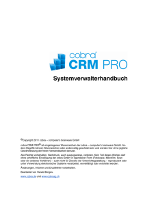 Systemhandbuch CRM PRO