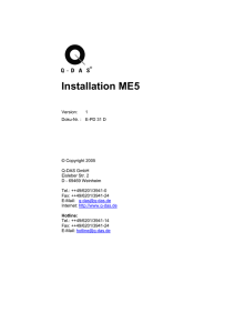 Installation ME5 - Q-DAS
