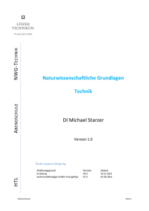 Naturwissenschaftliche Grundlagen Technik DI Michael Starzer H