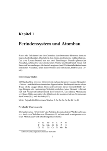 Periodensystem und Atombau - T