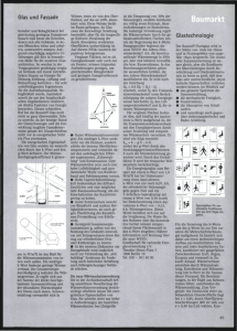 Glas und Fassade Glastechnologie