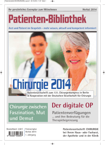 Patientenzeitschrift Chirurgie 2014