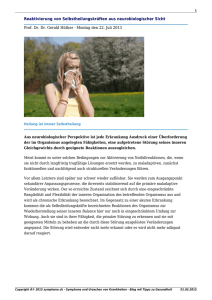 Reaktivierung von Selbstheilungskr&auml;ften aus neurobiologischer